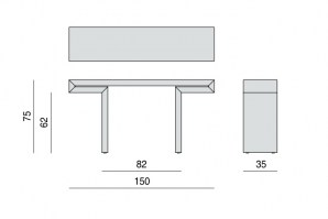 Miyabi console table dimensions continued